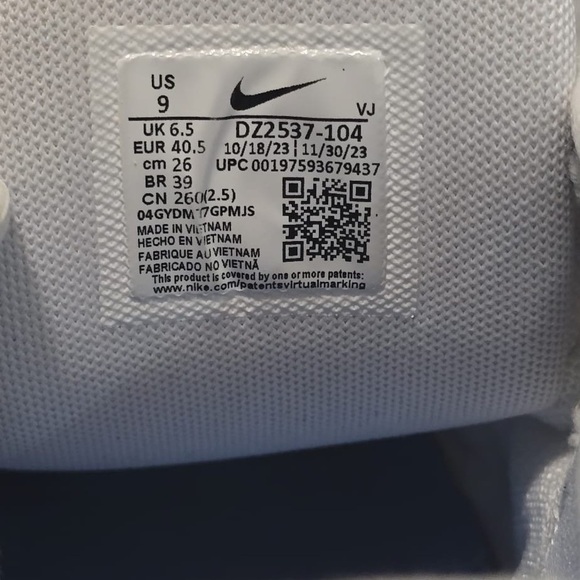 White and Gold Athletic Sneakers - Picture 9 of 9